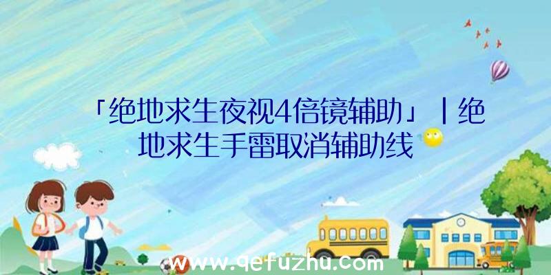 「绝地求生夜视4倍镜辅助」|绝地求生手雷取消辅助线